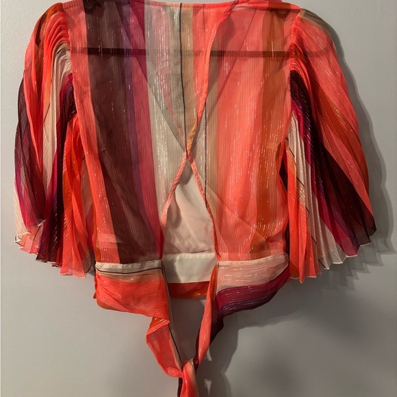 Express Women's Multicolor Wrap Top NWT - Picture 5 of 6